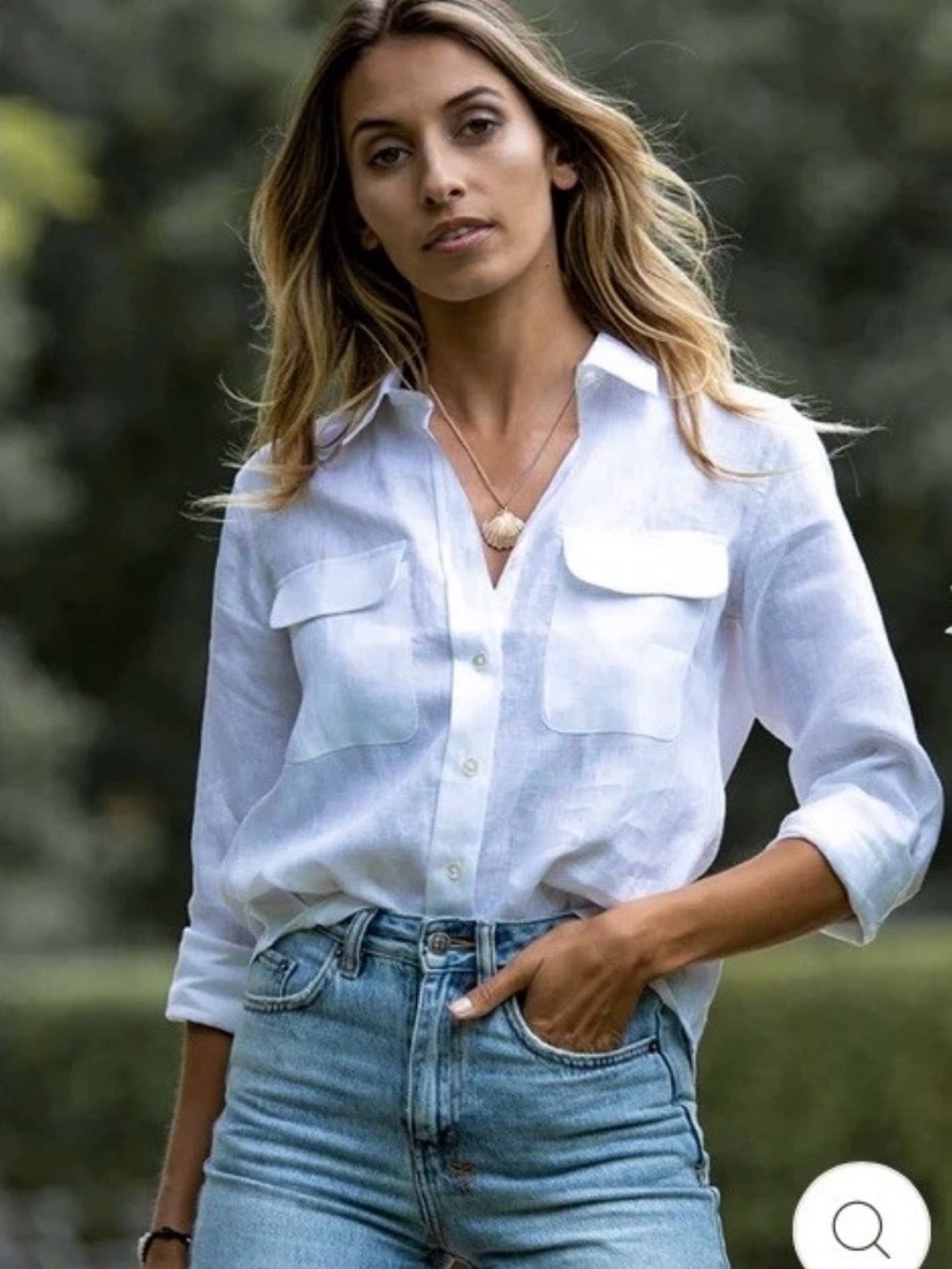 Camixa Linen White‎ Long Sleeve Shirt Travel Beach Vacation Women’s Size XXL